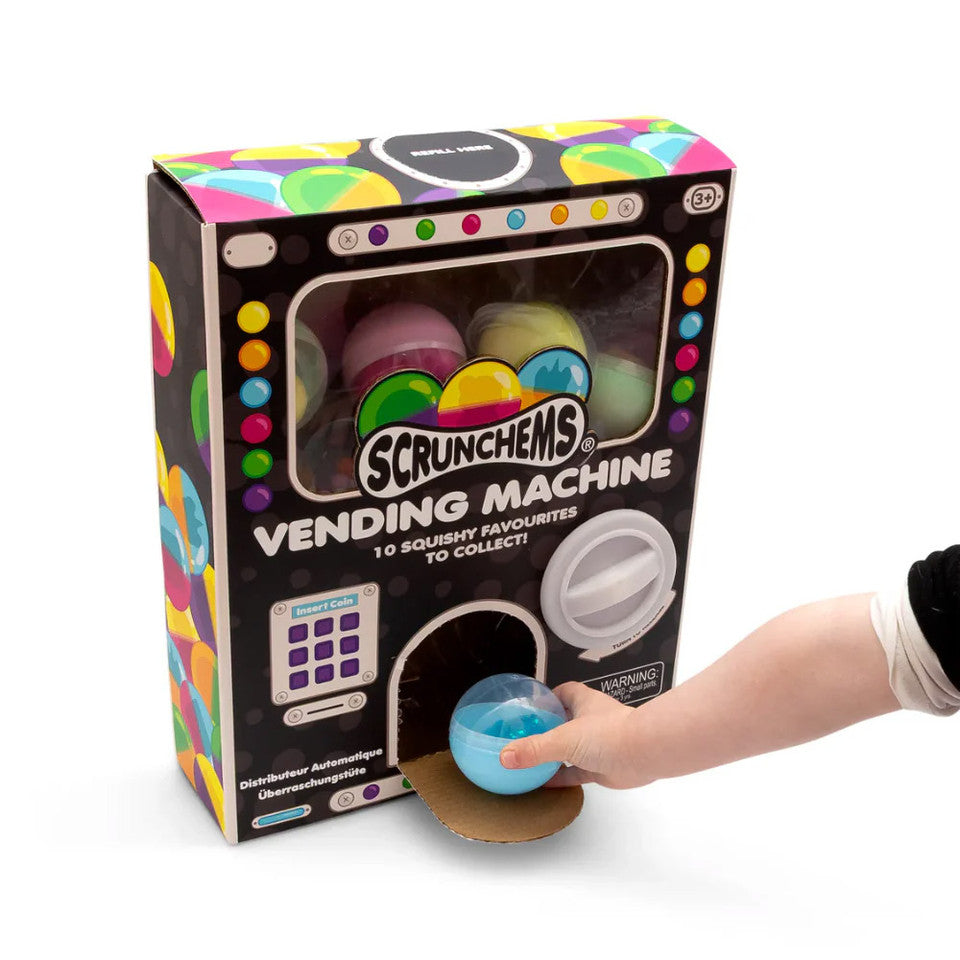 Scrunchems Vending Machine Toy Set with 10 Squishy Dumplings