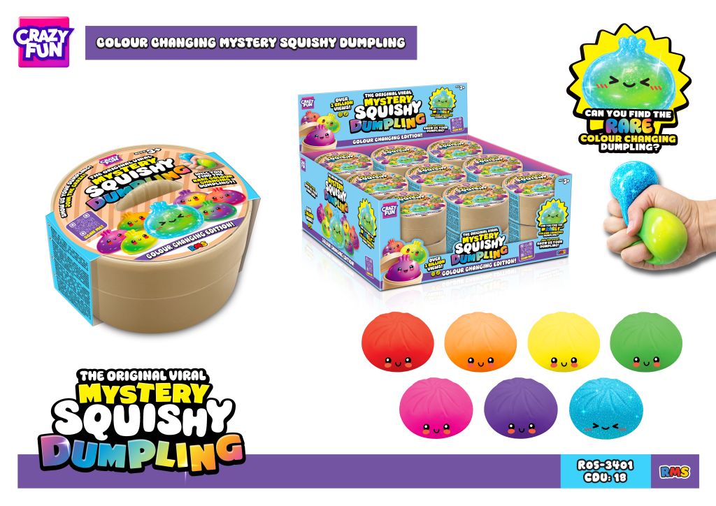 Crazy Fun RMS Mystery Squishy Dumpling – Colour-Changing New Edition
