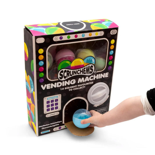 Scrunchems Vending Machine Toy Set with 10 Squishy Dumplings