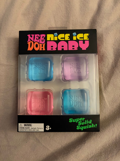 NeeDoh Nice Ice Baby Super Solid Squish Pack Of 4