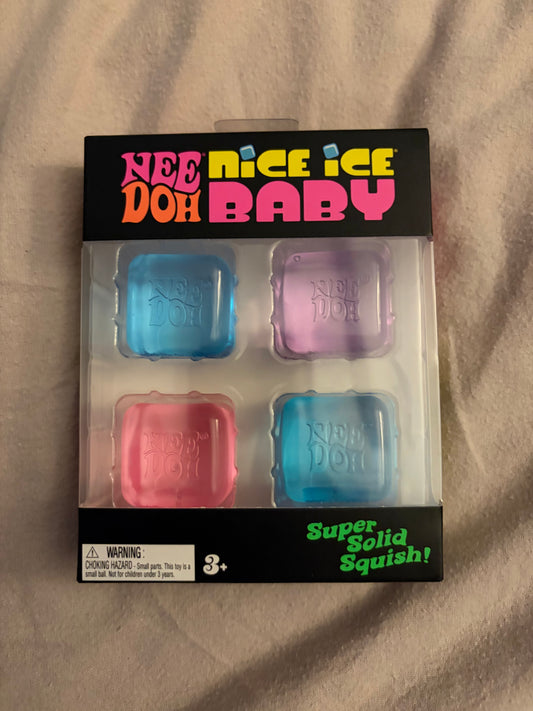 NeeDoh Nice Ice Baby Super Solid Squish Pack Of 4