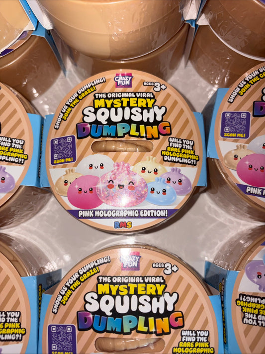 Rms Pink Holographic Edition Crazy Fun Squishy Dumpling Fast Shipping