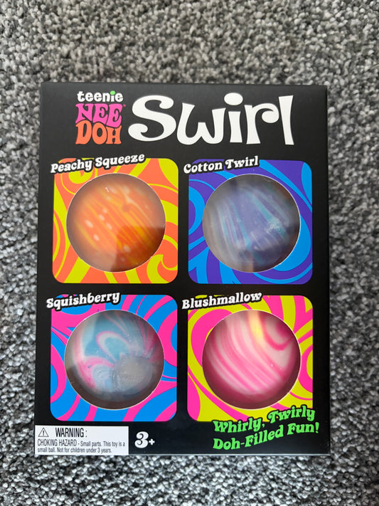 NeeDoh Teenie Swirl Fidget Toy 4 Pack