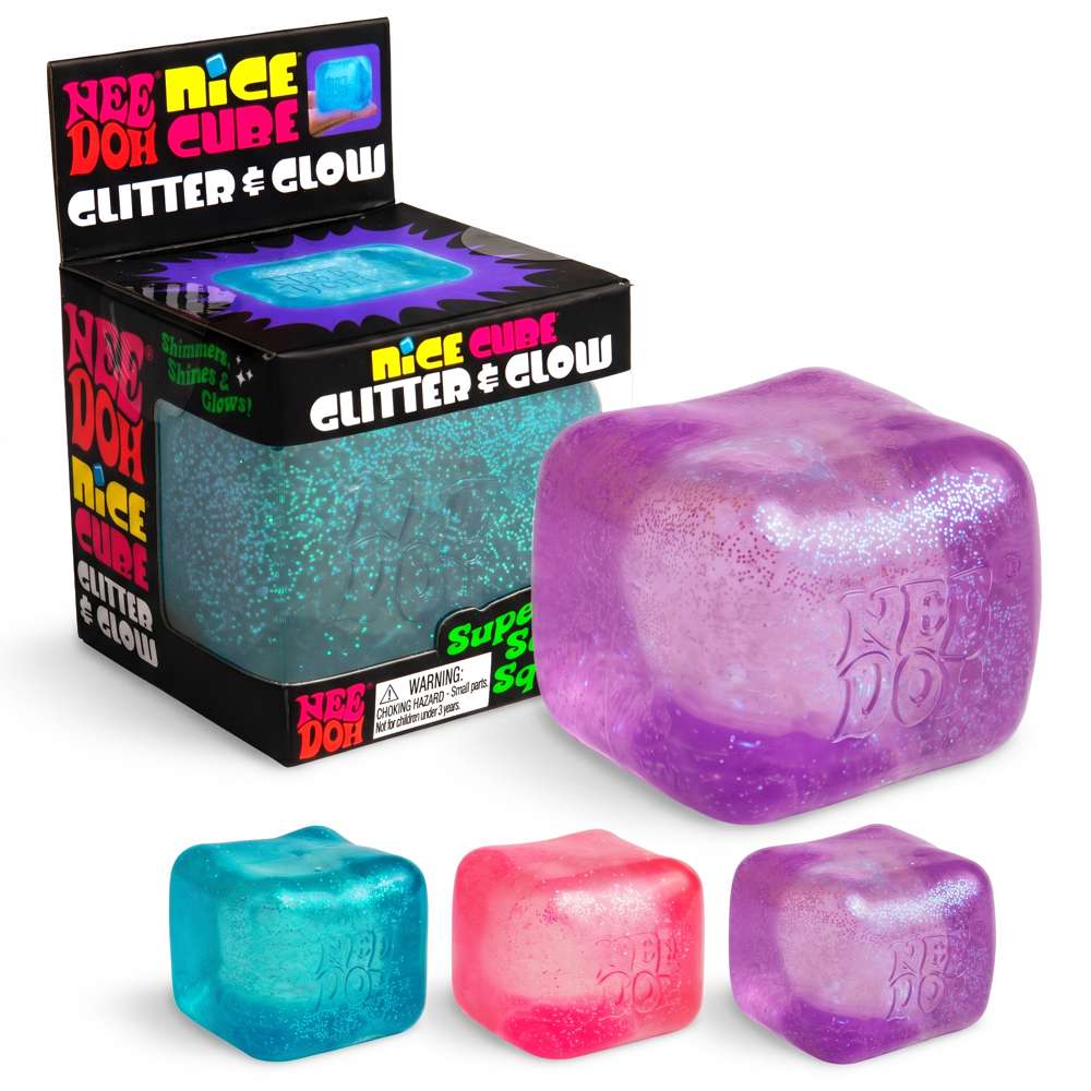 NeeDoh Glitter and Glow Nice Cube