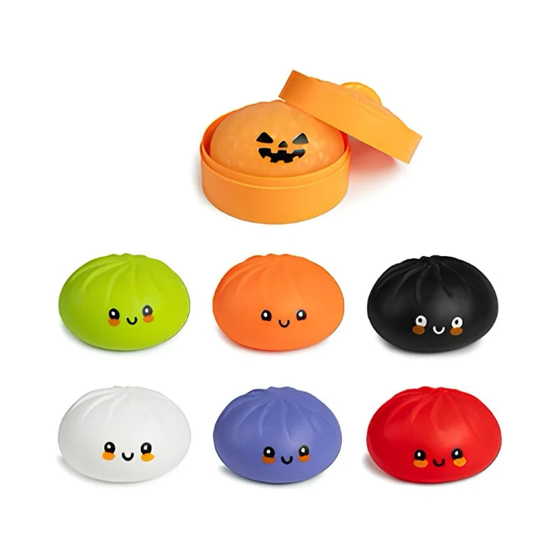 Original Viral Mystery Squishy Dumpling Halloween Pumpkin Glitter Edition